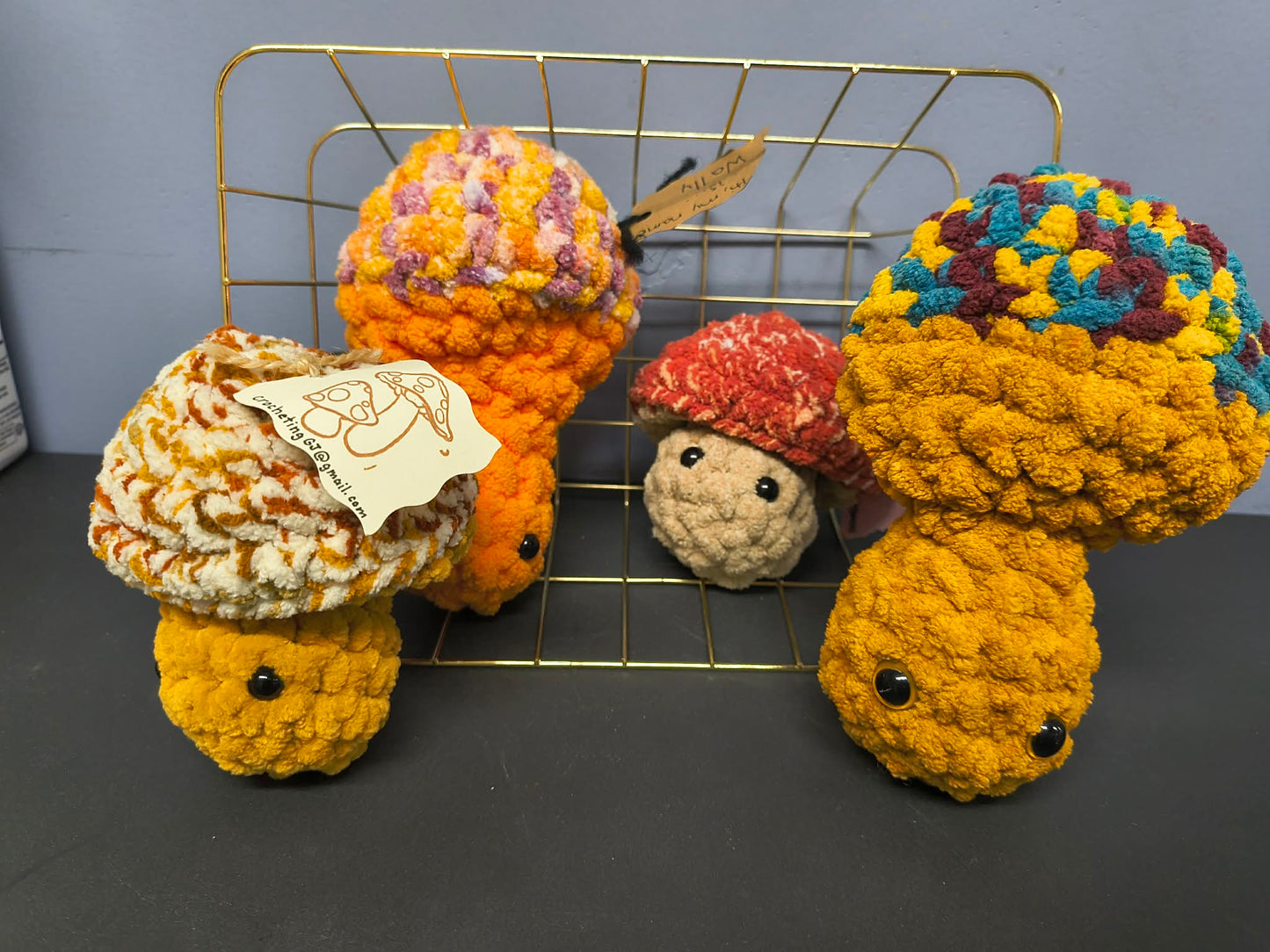 Fidget Crochet Mushrooms Handmade